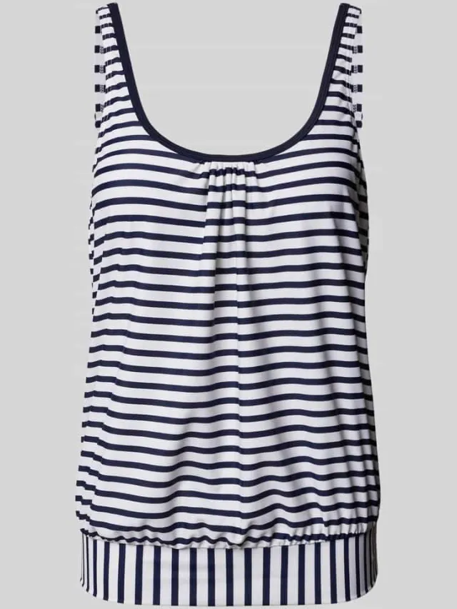 VENICE BEACH Tankinitop met plooien, model 'Summer' Donkerblauw