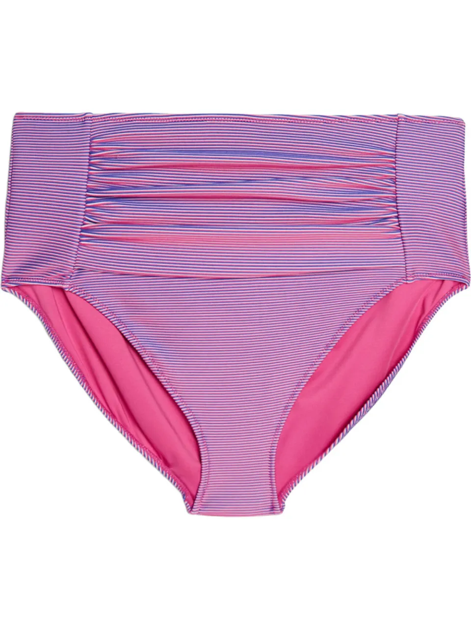 Zizzi high waist bikinibroekje SVARY met ribstructuur roze, foto 2