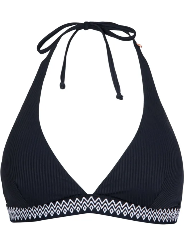 Brunotti Relay-Rib - Bikini Topje Zwart - Halter Bikini Top Dames - Triangel Bikini - 44 Black