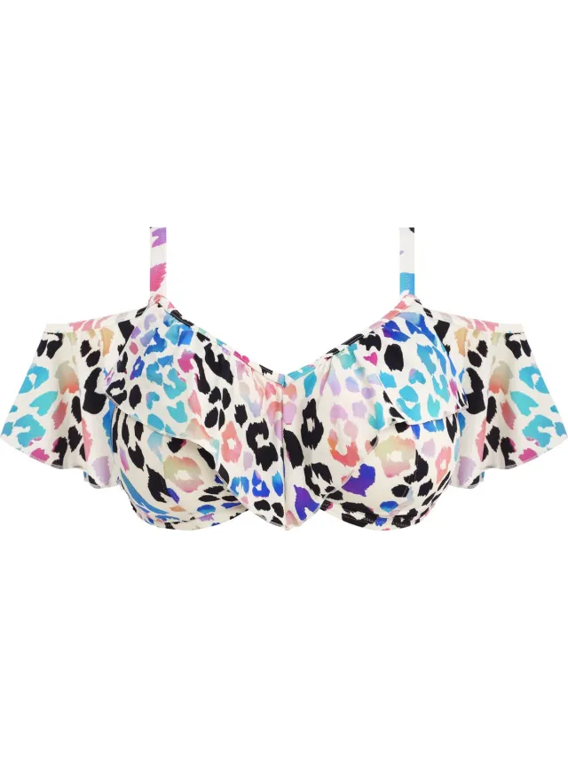 Elomi PARTY BAY UW BIKINI TOP Dames Bikinitopje - Multi - Maat 85H (EU) Wit