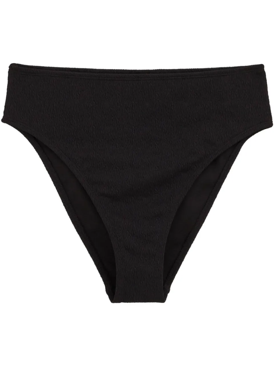 WE Fashion high waist bikinibroekje met textuur zwart, foto 2