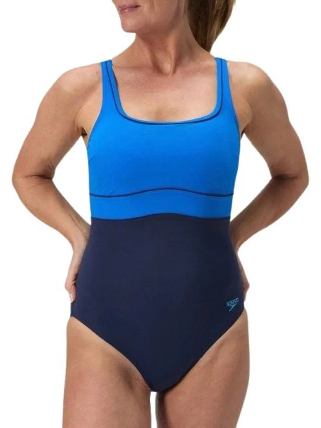 Speedo dames contour eclipse shaping badpak blauw