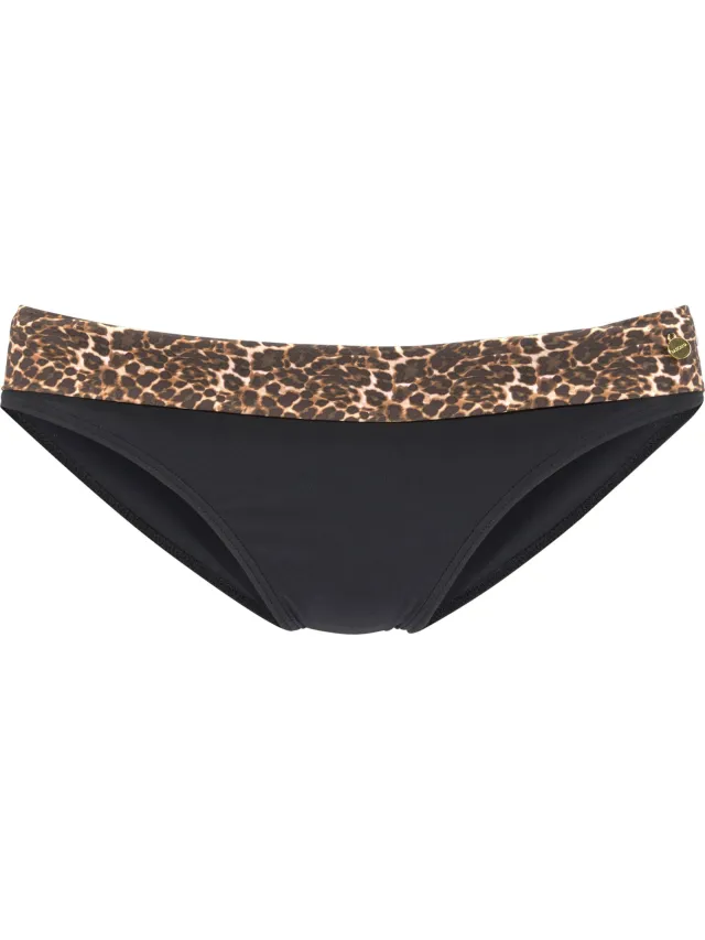 Bikinibroekje zwart/luipaard