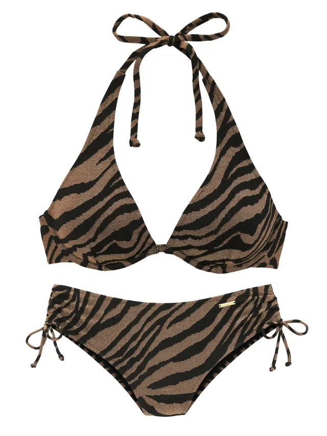 Beugelbikini zwart-bruin, foto 2