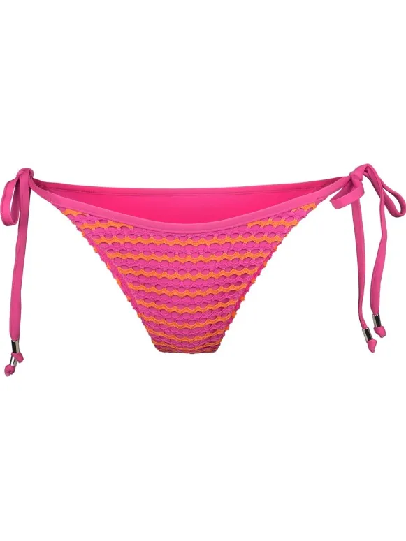 Seafolly Women's Mesh Effect Tie Side Rio Pant - Bikinibroekje, roze