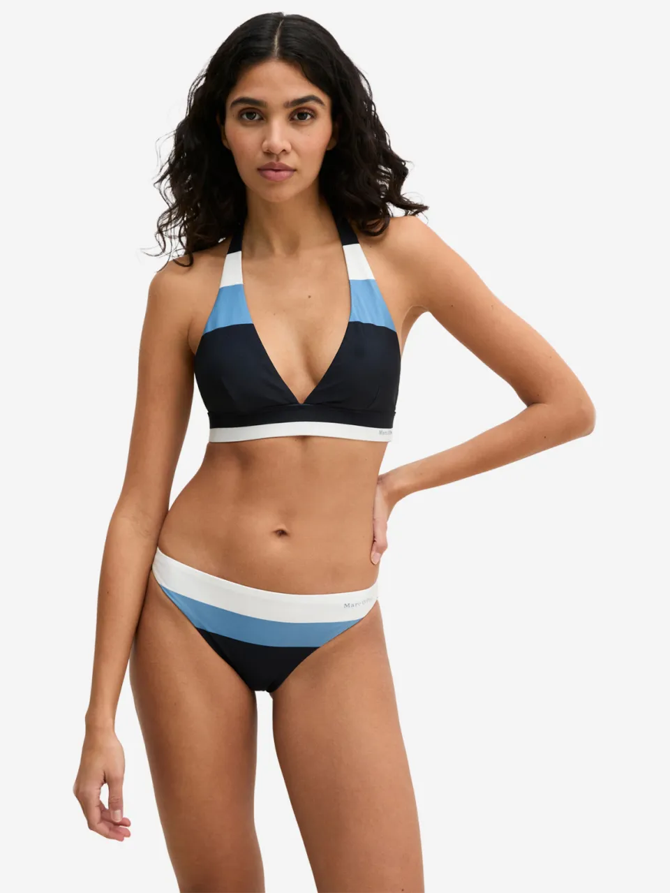Marc O'Polo Vrouwen Bikini broekjes Summer Stripes Zwart