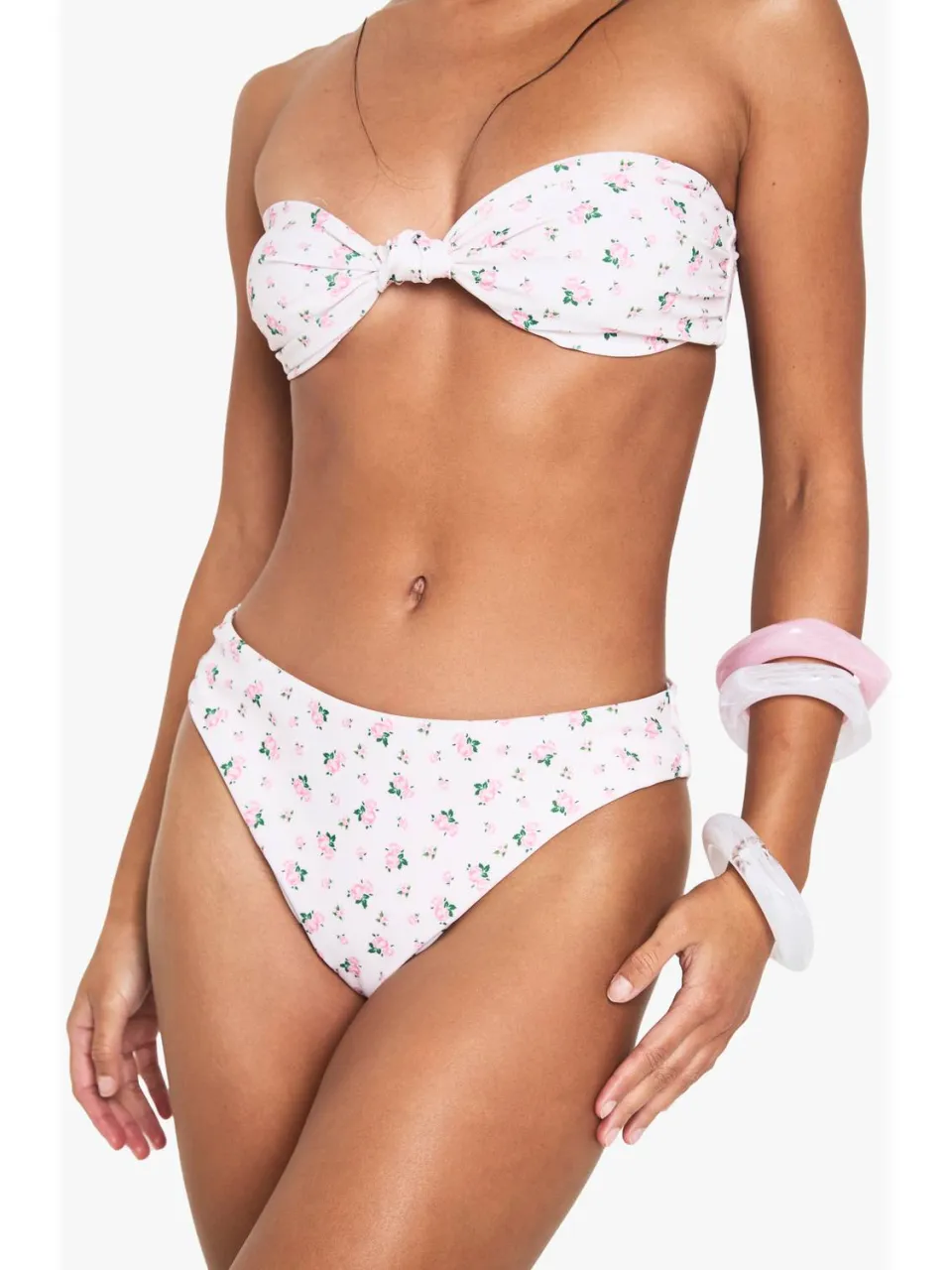 boohoo Dames Swimwear Essentials Ditsy Floral Bikini Bottoms roze, foto 4