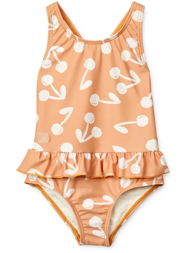Liewood Amara zwempak met print - Kersenbloesem / Licht abrikoos - 110 Cherry blossom / Light apricot
