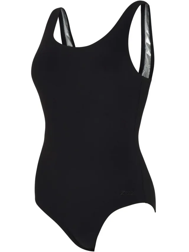Zoggs Dames zwempak uit 1 stuk Zoggs Scoopback Black