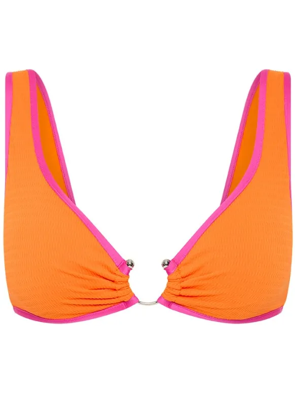 Seafolly Women's Beach Bound Ring Front Tank - Bikinitop, oranje