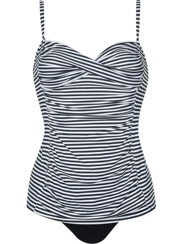 Sunflair 28070.901 C-D dames badpak zwart dessin