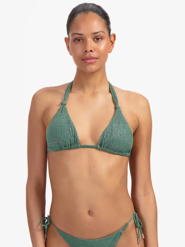 Beachlife voorgevormde triangel bikinitop groen
