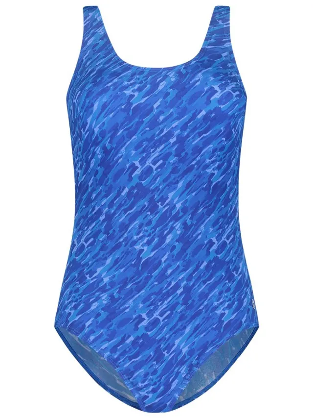 Ten Cate badpak soft cup paint stripes blue voor Dames