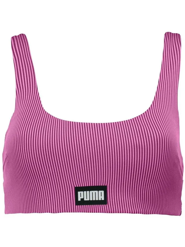 Puma Dames/Dames Streep Ronde Hals Bikinitop (Roze)