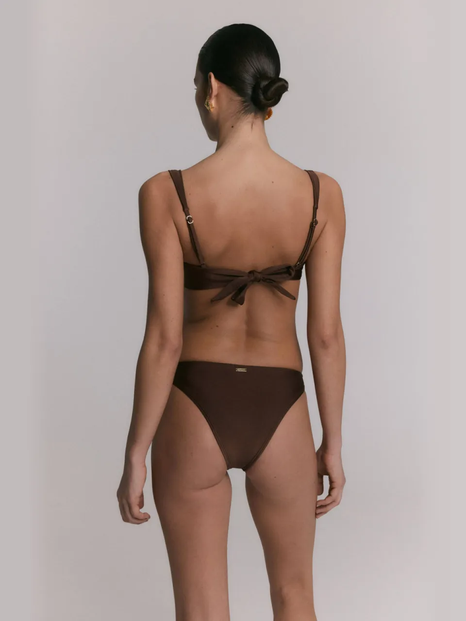Refined Department high leg bikinibroekje - bruin, foto 4