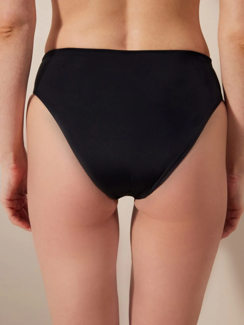 Penti Hoge Taille Gerimpelde Bikini Onderstukken zwart, foto 2