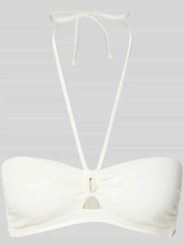 banana moon Bikinitop met siermosselafwerking model 'Kenteo' Offwhite