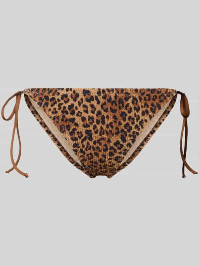 MC2 Saint Barth Bikinibroek met all-over dierenprint model 'Virgo' Middenbruin