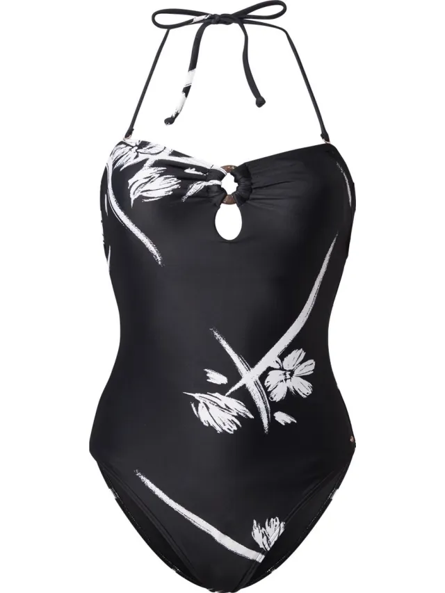 O'Neill Badpak Venice Dreams Swimsuit - Black Aop W/ White 1 - 34