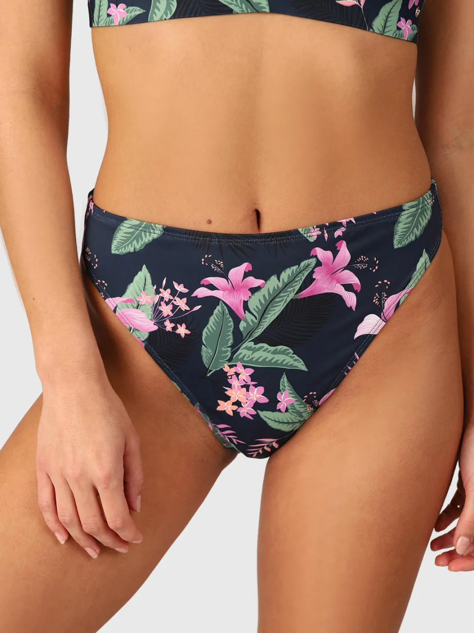 Brunotti brazilian bikinibroekje Flores donkerblauw/roze, foto 6