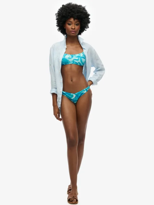 Superdry Cheeky bikinibroekje met print - Dames - Badpakken Bali Blue Marble