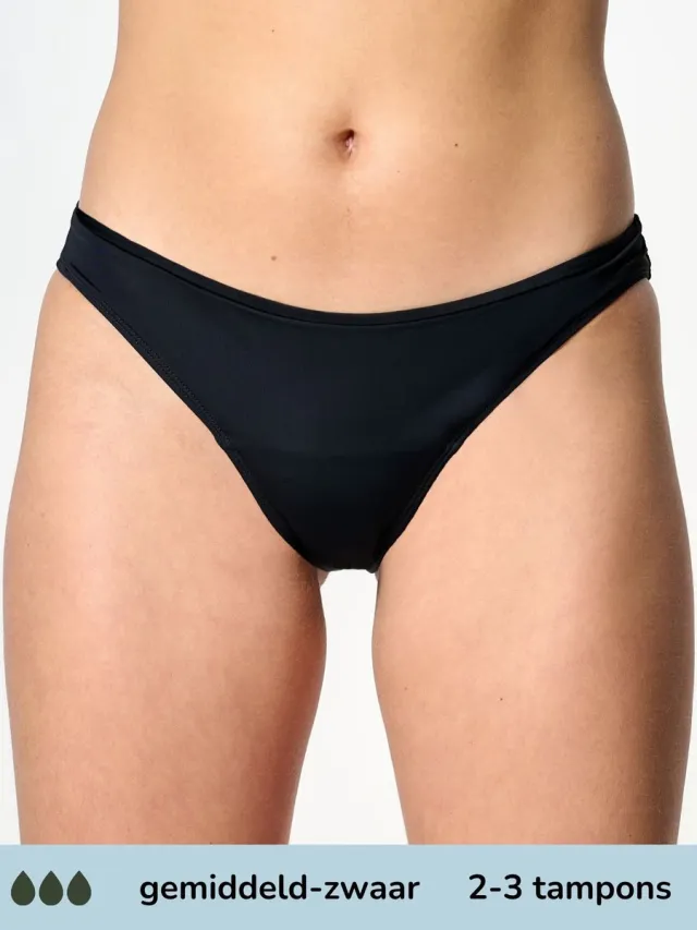 moodies period undies Moodies menstruatie zwemkleding gem./zwaar - Bikini Broekje Zwart