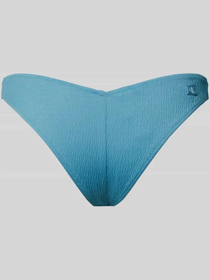 Calvin Klein Bikinibroekje met structuurmotief, model 'DELTA' aquablauw, foto 2