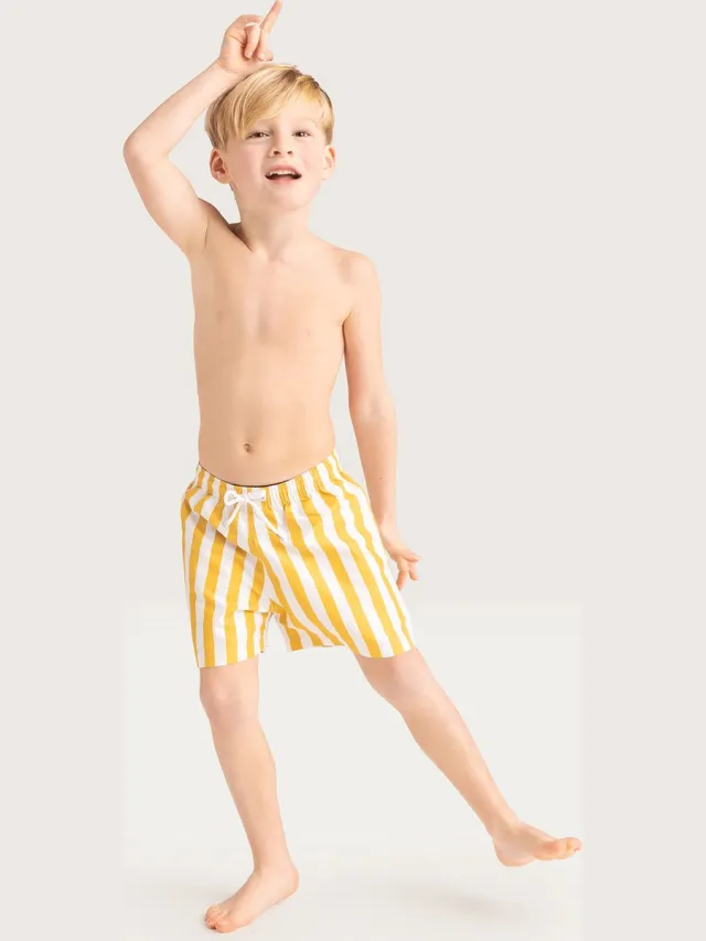 Swim Essentials Zwembroek - Geel/Wit - Flow - 110/116