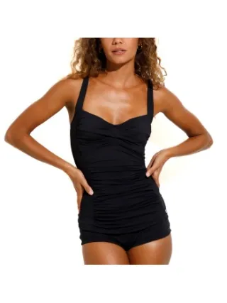 Panos Emporio Ravenna Solid Tankini Zwart,Blauw