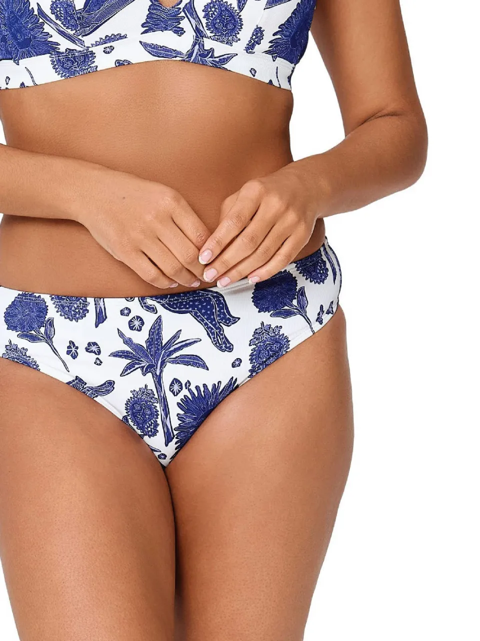 Lingadore bikinibroekje wit/blauw Blauw/Wit