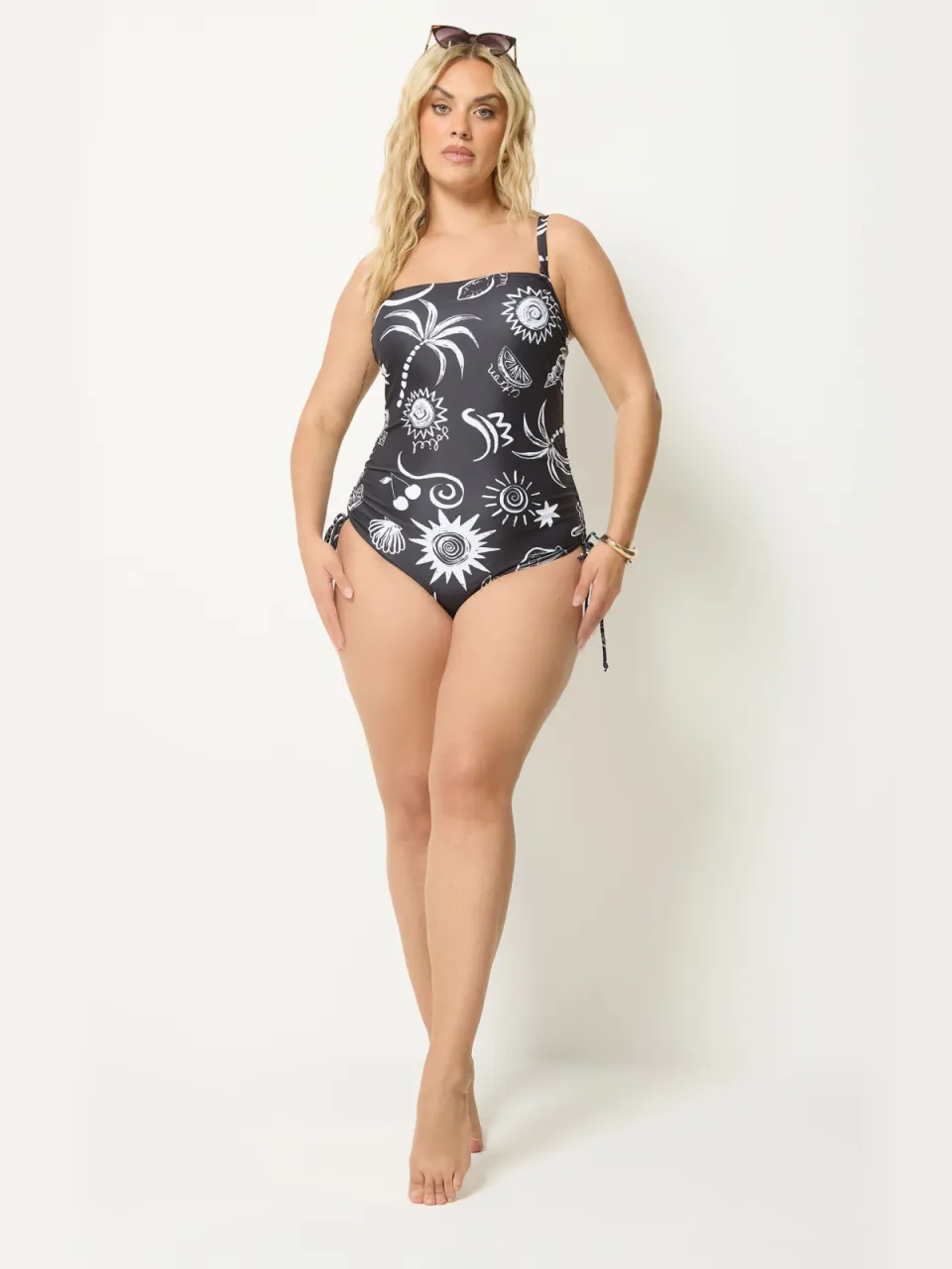 Yours Zwart Hemels Bandeau Zwempak, foto 4