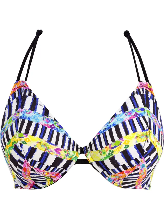 Freya Electro Rave UW Halter Bikini Top Dames Bikinitopje - Maat 70G (EU) zwart