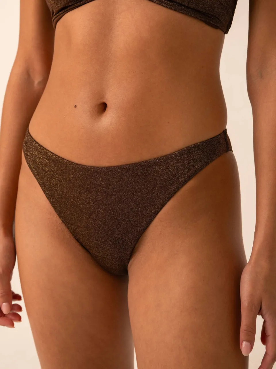 Sam Friday Bahia bikinibroekje met lurex - donkerbruin, foto 5