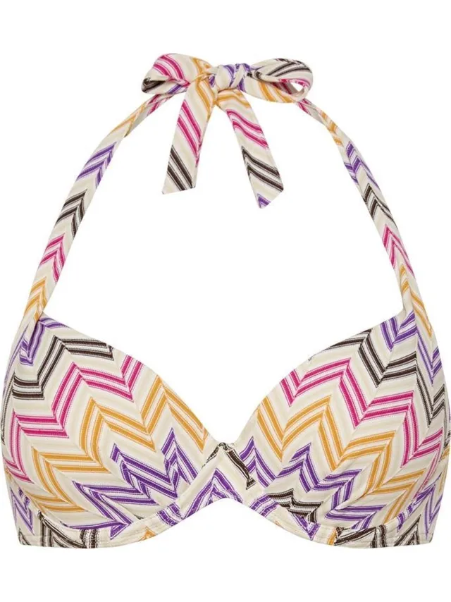 Cyell Maat 44D MIRAGE Bikinitop Halter Voorgevormd met Beugel Dames Multicolor