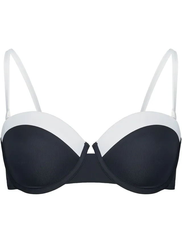 ESOTIQ Nicea - Bikinitopje - Balconette - Zwart met crèmekleurige accenten Zwart;Crème