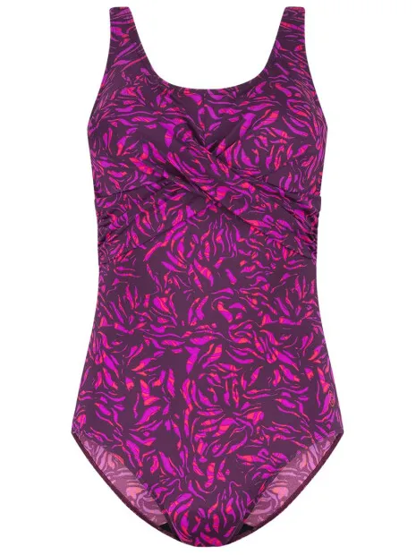 Ten Cate swimsuit soft cup wrapped wedstrijd badpak dames Paars