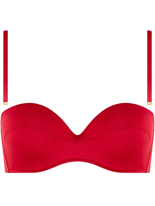 Lisca Portofino bandeau-bikinitop rood