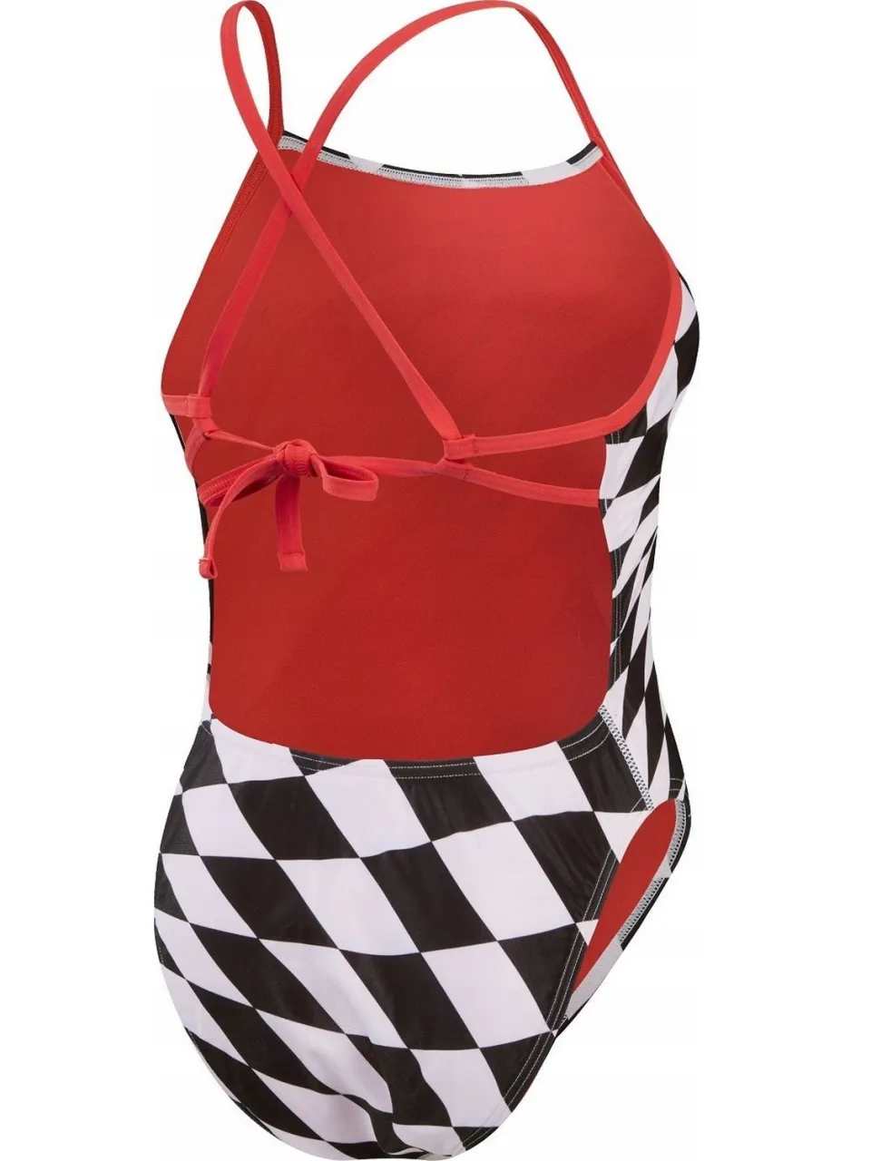 Speedo Dames/Dames All-Over Print Tie Back Eendelig Zwempak (Zwart, Wit), foto 2