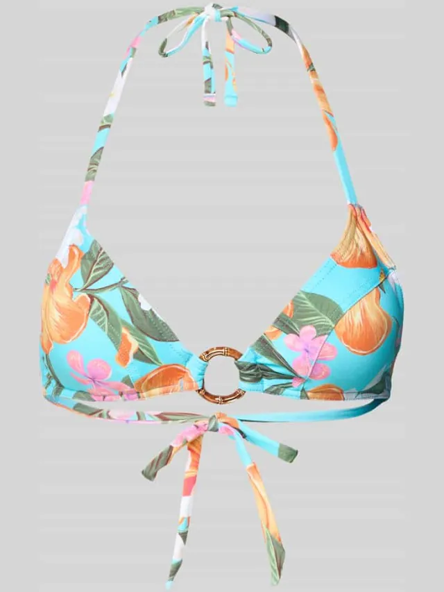 banana moon Bikinitop in allover-look model 'MINEW MOOREA' Aquablauw