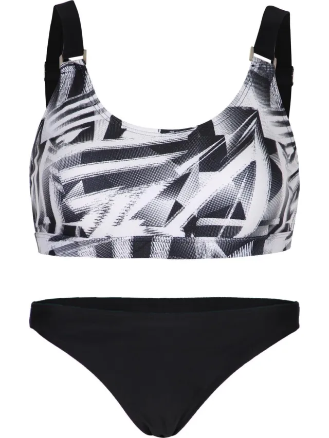 La V Bikini classic style - Zwart ziczac 164-170