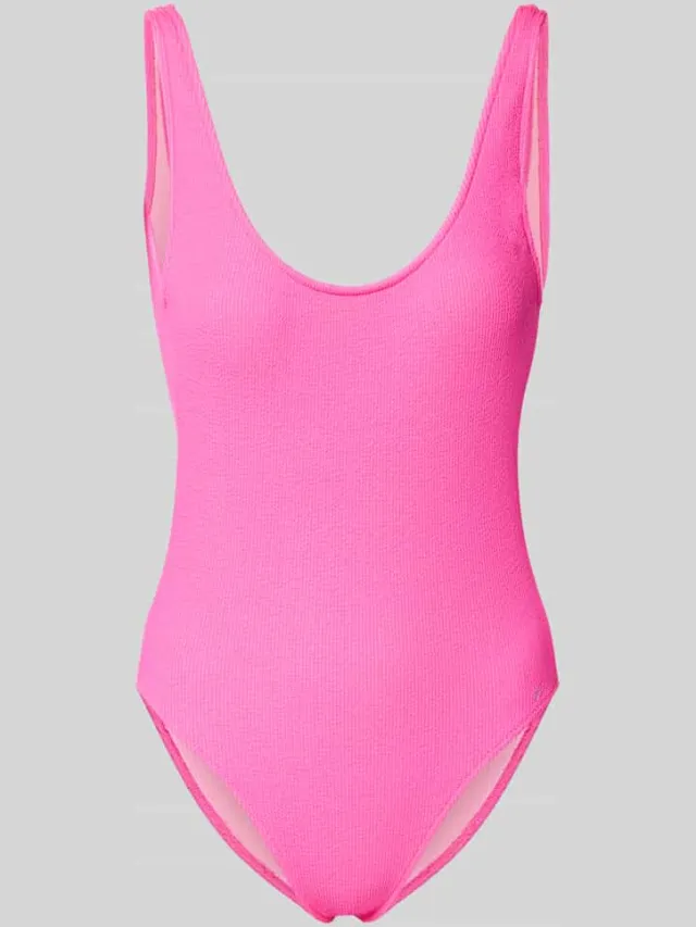 banana moon Badpak met labeldetail model 'BELMAR' Felroze