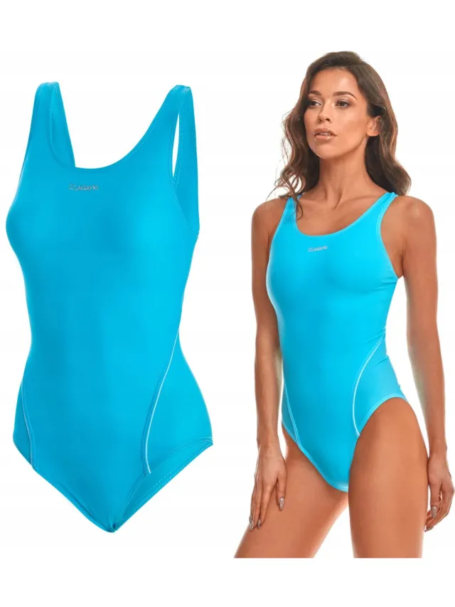 ZAGANO Badpak dames - Sneldrogende - Sport zwempak - Strandpak damen turquoise