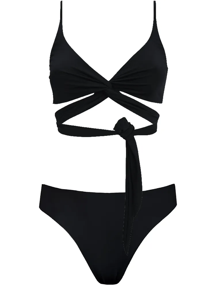 Anekdot dames vegan Bikiniset Lin Skyline Slim Zwart, foto 2
