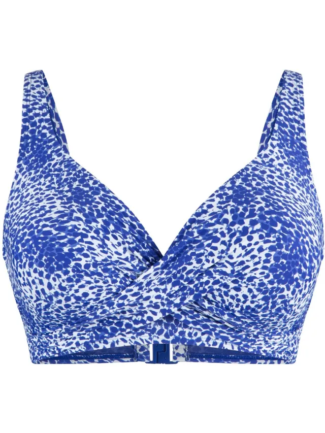 LingaDore Beugel Bikini top Blauw/wit print