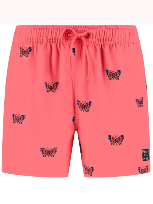 Son of a Beach Vlinder Heren Zwembroek - Roze
