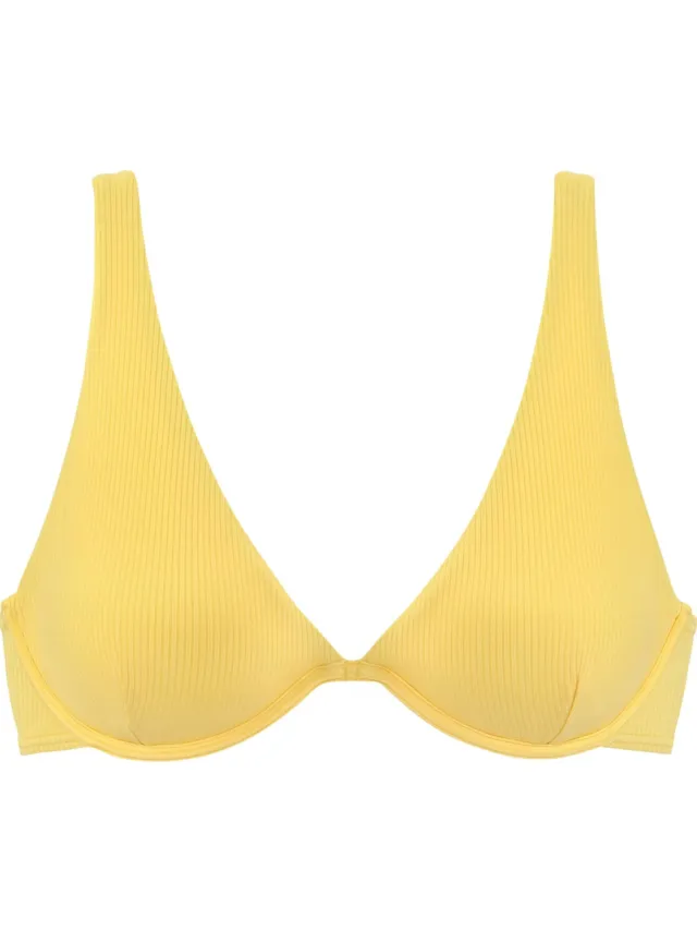 beugelbikinitop geel