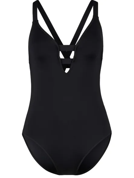 Seafolly Collective Deep V One Piece badpak zwart