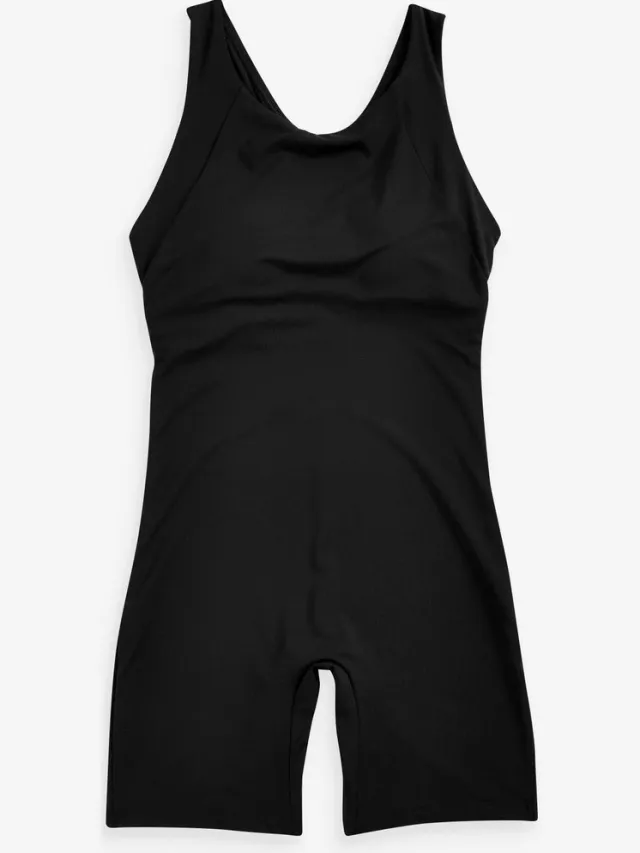 Next Dames - Buikcorrigerend unitard-badpak - Zwart Black