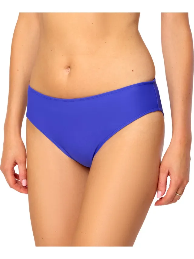 Bellivalini BLV-VR-Brief-1 Dames Zwembroek - Zwemshorts - Bikinibroekje - Elastische tailleband - Polyamide & Elastaan - Oltremare