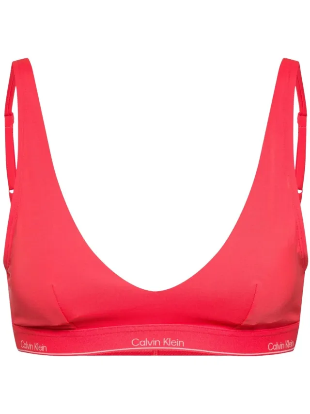 Calvin Klein Jeans Halter Bralette bikinitop rood Oranje